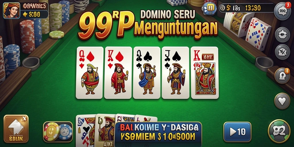 Gameplay seru Domino di 99RP dengan grafis menarik.