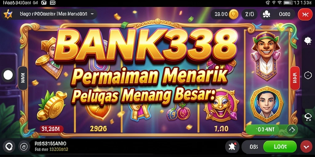 Screenshot utama BANK338 menampilkan gameplay slot yang mendebarkan.