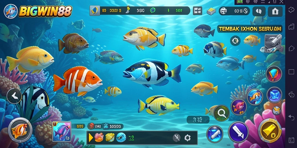 Tampilan gameplay seru dari BIGWIN88 saat menangkap ikan.