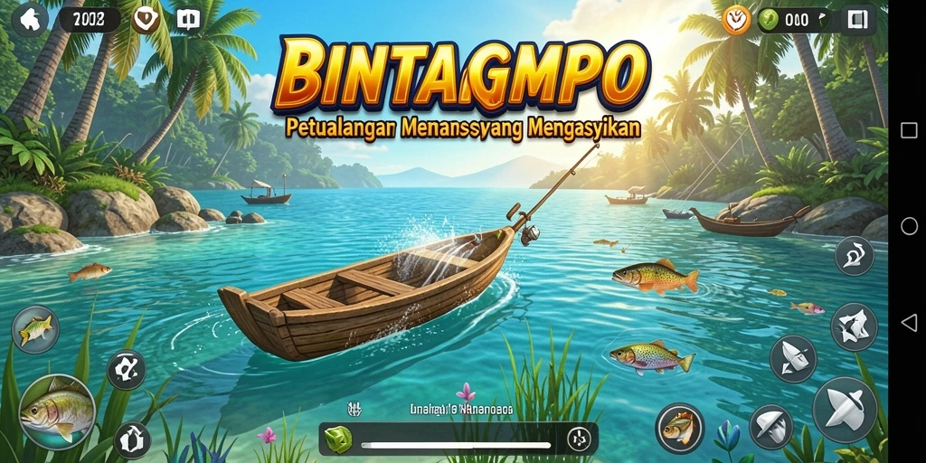 Screenshot gameplay BINTANGMPO menampilkan pengalaman memancing yang mengasyikkan.