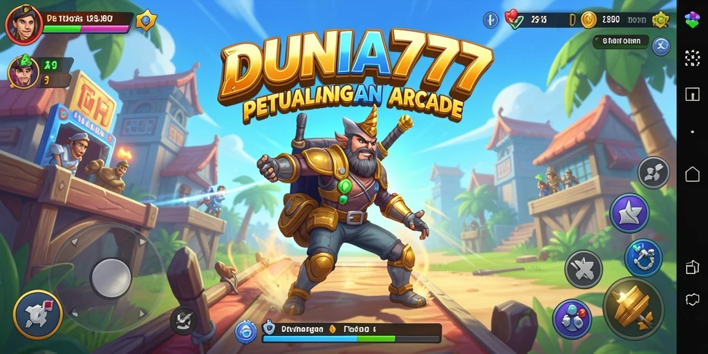 Screenshot DUNIA777 menunjukkan aksi seru di gameplay arcade.