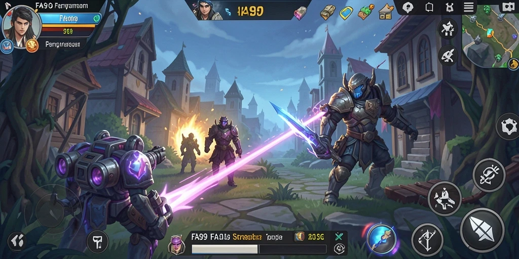 Screenshot utama menunjukkan pemain dalam aksi strategi SLG yang seru.
