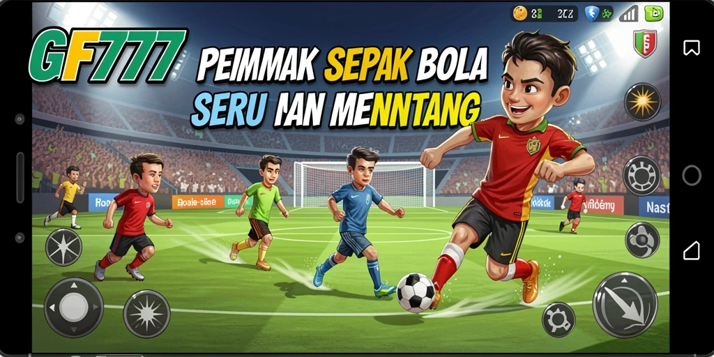 Tampilan menyerupai pertandingan sepak bola nyata dalam GF777.