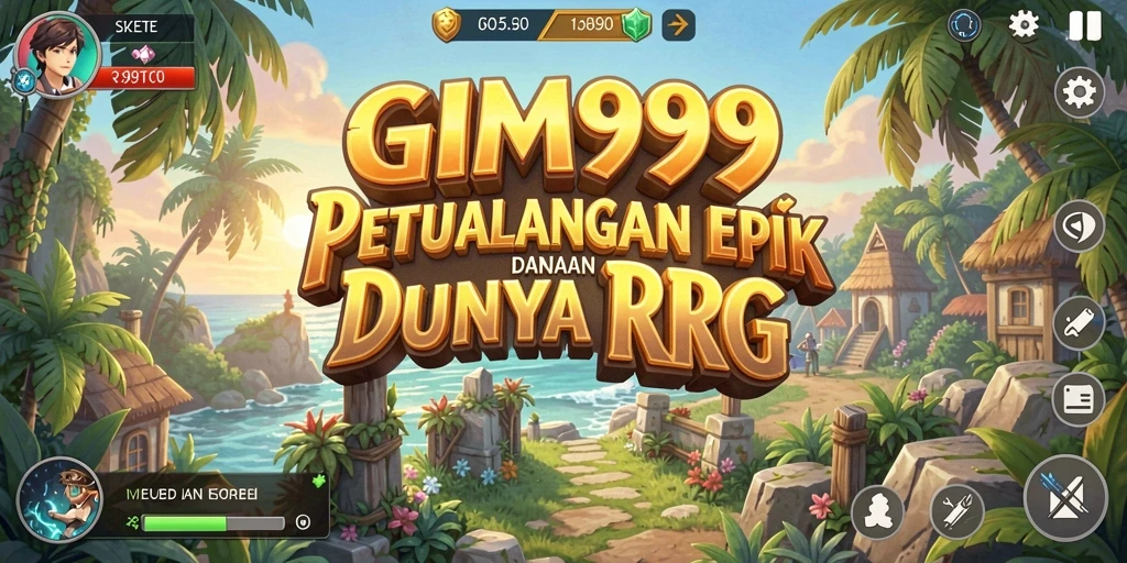 Tampilan gameplay GIM999 dengan petualangan RPG yang menantang.