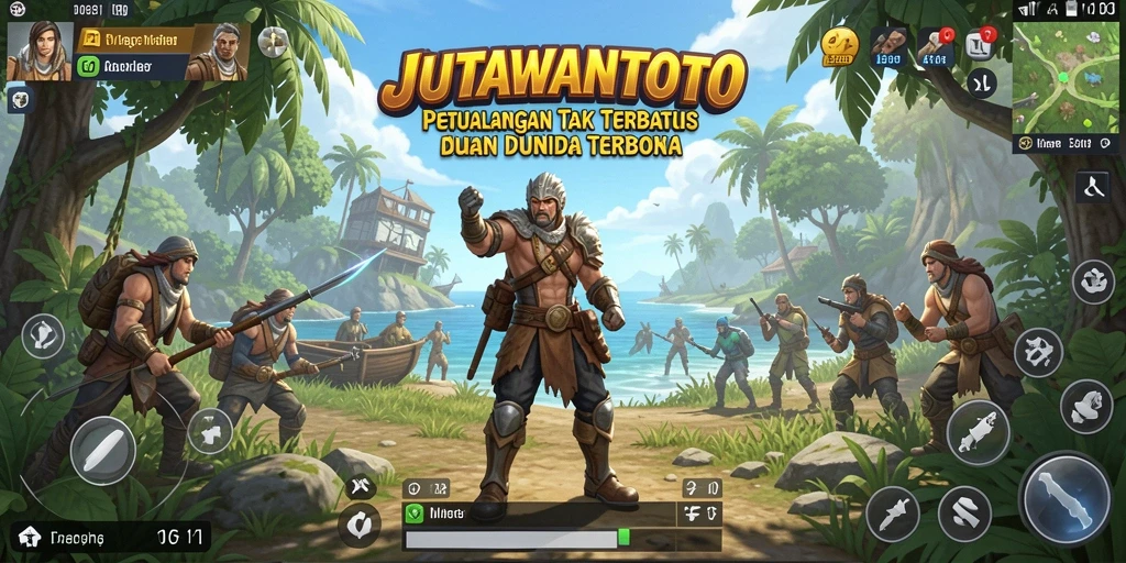 Tampilan gameplay JUTAWANTOTO dalam dunia terbuka yang menakjubkan.