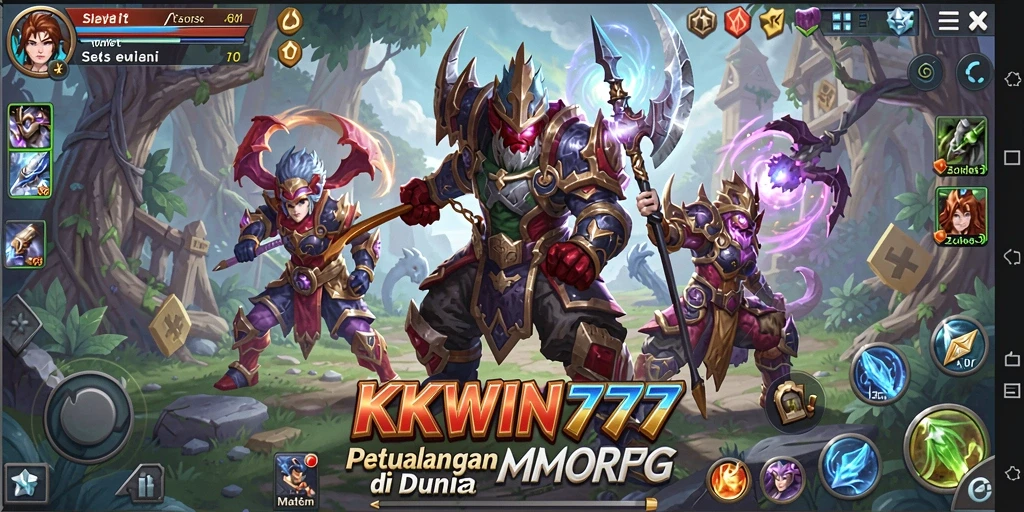Tampilan gameplay KKWIN777 yang menegangkan dengan aksi seru di dunia MMORPG.
