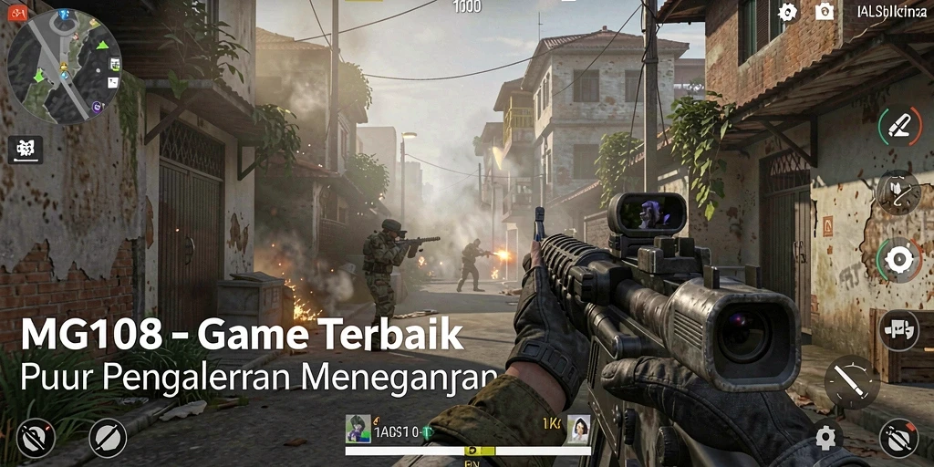 Gameplay MG108 menampilkan pertempuran FPS yang mendebarkan dan intens.