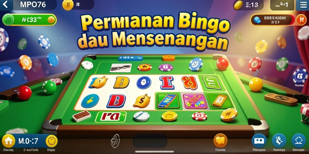 Tangkapan layar MPO76 menampilkan gameplay Bingo yang seru.