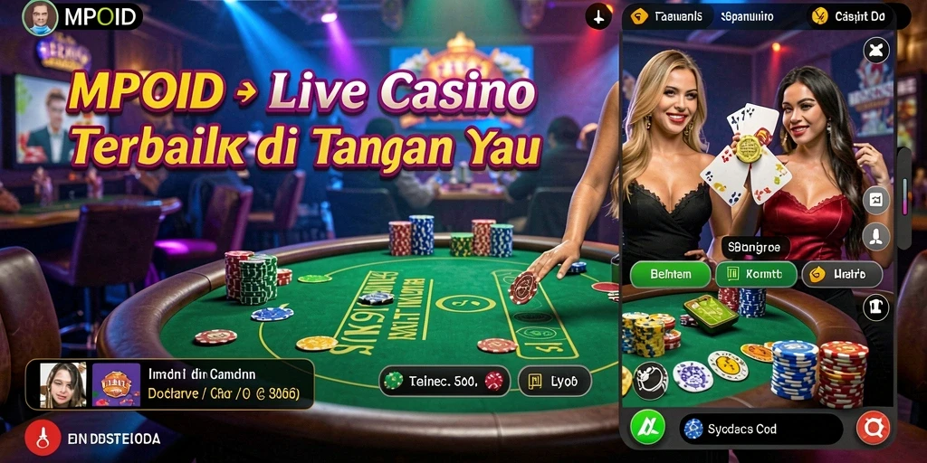 Screenshot MPOID menampilkan permainan kasino langsung yang mendebarkan.