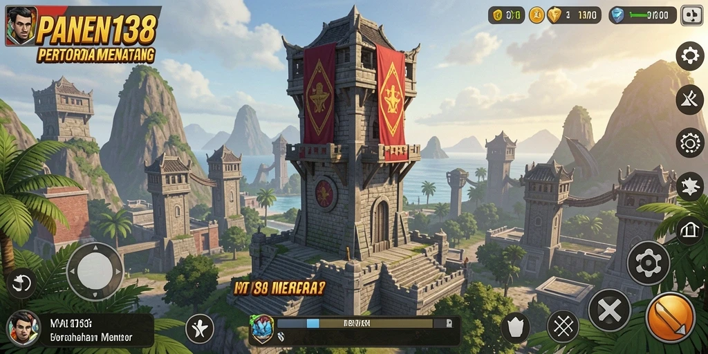 Tampilan gameplay Tower Defense yang mendebarkan dan penuh strategi.