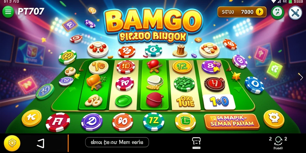 Tampilan permainan Bingo seru di PT707 dengan pemain yang bersaing.