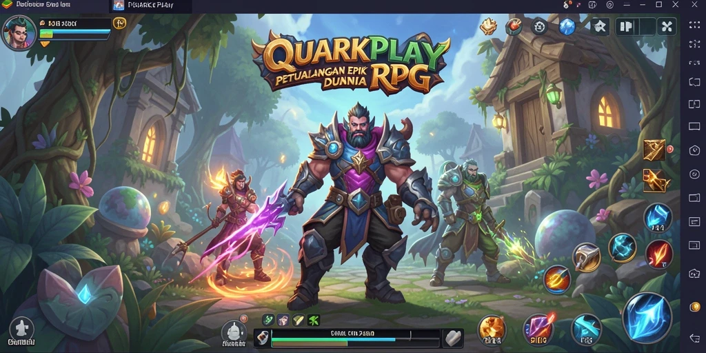 Tangkap momen epik dalam pertempuran RPG QUARKPLAY.