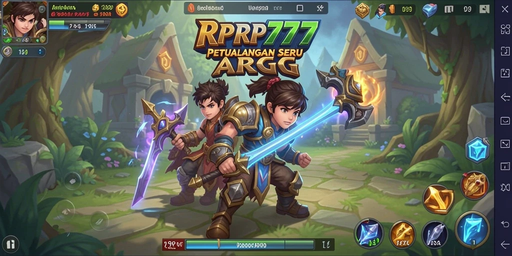 Tangkapan layar gameplay menampilkan karakter sedang bertarung di dunia ARPG.