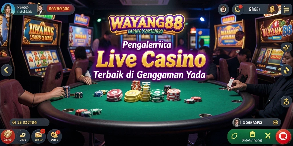 Tampilan gameplay Live Casino yang mendebarkan di WAYANG88.